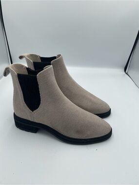 Rothy’s The Lug Boots Block Heel Bourbon Size 7.5 Gray